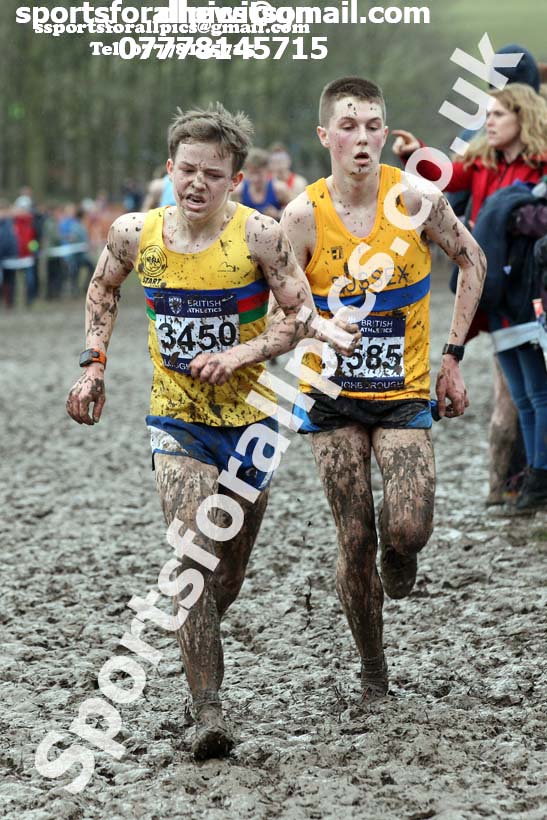 Mens under-17s 2018 British Inter Counties Cross Country Champs., Prestwold Hall, Loughborough. Photo: David T. Hewitson/Sports for All Pics